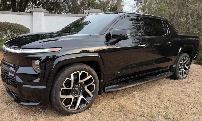 Black Chevrolet Silverado EV 2024 for rent in Charleston SC